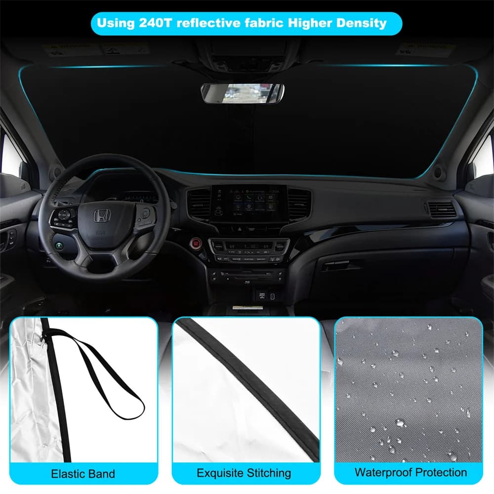 Parabrezza per auto Parasole Copertura Riflettente UV Shield Copertura Visiera di Protezione Per Honda Pilot 2016-2025 Accessori Auto