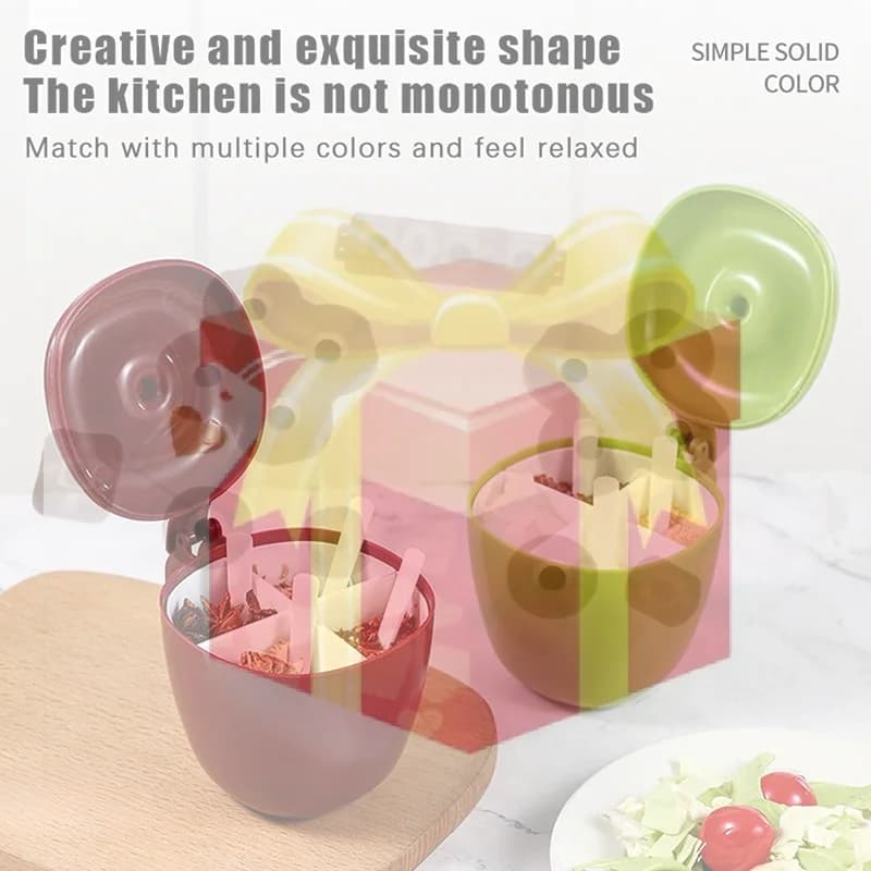 【HG】Set di Contenitori Creativi in Plastica per Spezie, Organizzatore per Barattoli di Condimenti, Bottiglie per Spezie da Campeggio, Set di Utensili da Cucina