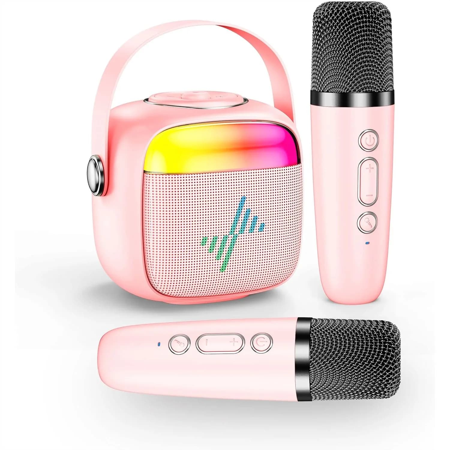Macchina per Karaoke per Bambini con Microfono Wireless e Luci Colorate, Regalo di Compleanno Divertente per Bambini e Bambine dai 3 ai 10 Anni