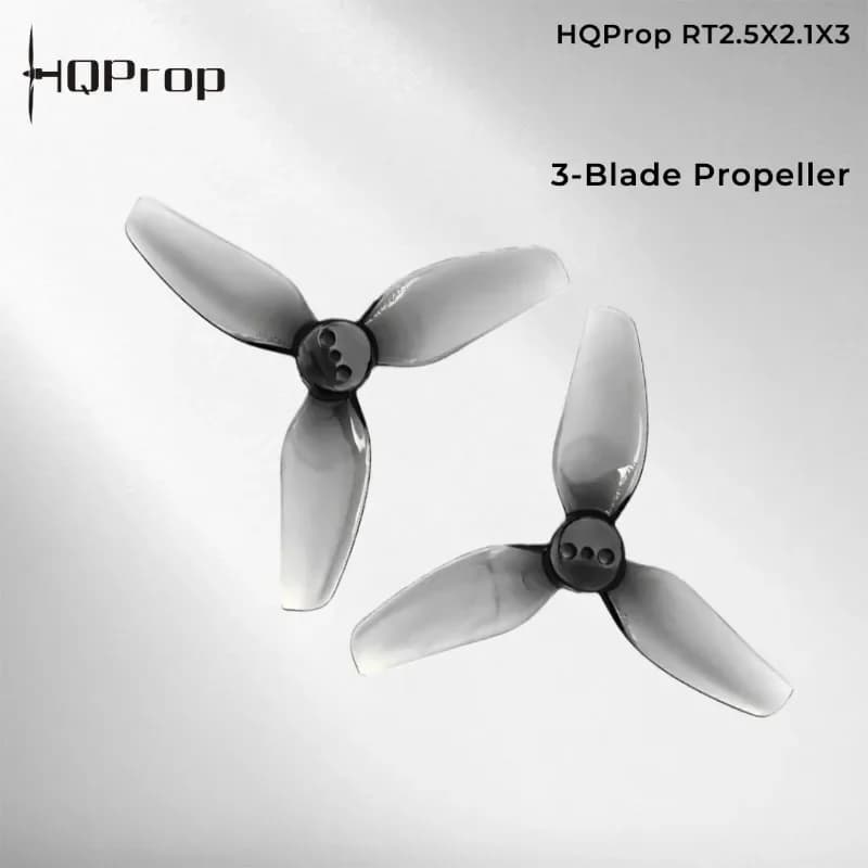 2.5 inch HQProp T2.5x2.1x3 3 blade prop for Mario Mini25, positive and negative RC racing drones