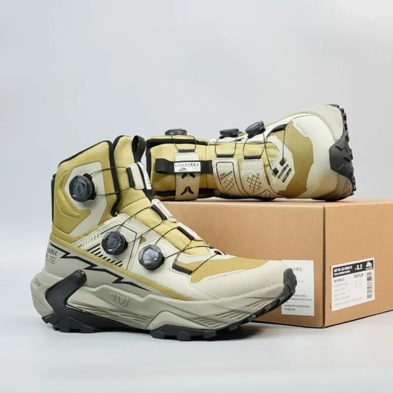 New Original Brand Designer Mid-Top Mountain Climbing Shoe Designer Quick Lacing Outdoor Hiking Shoe Autumn/Winter Trecking Boot