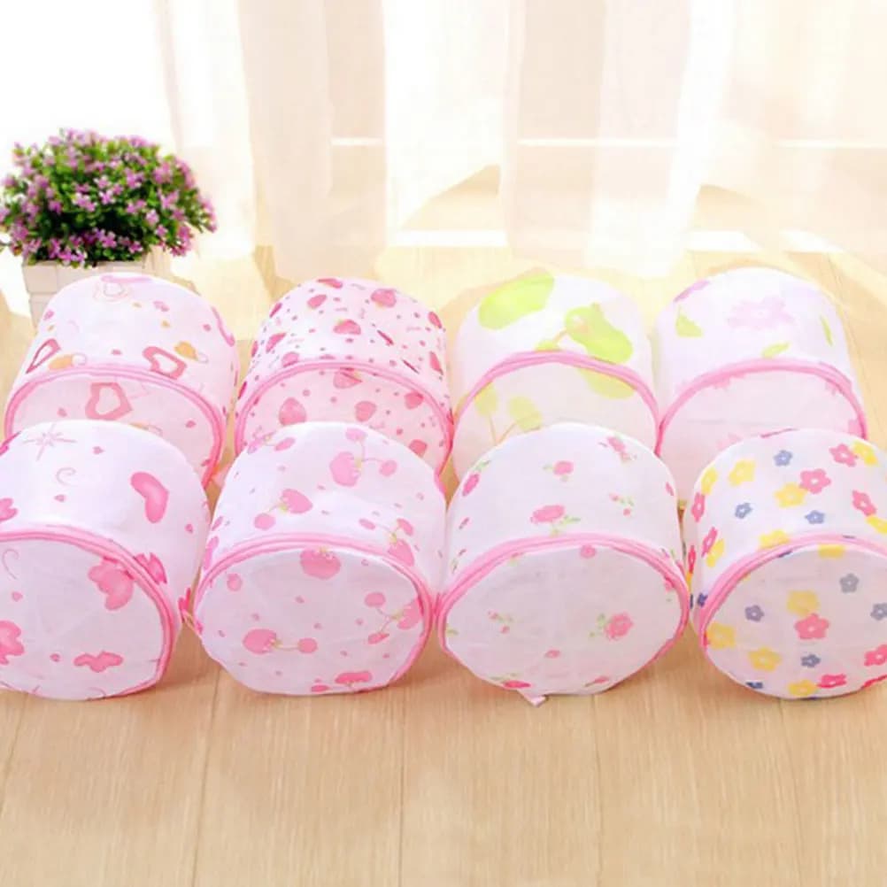 4Pcs Bra Laundry Bags Mesh Wash Bags Lingerie Delicates Protection Sock Bag Strong Zipper Closure for Underwear Washing