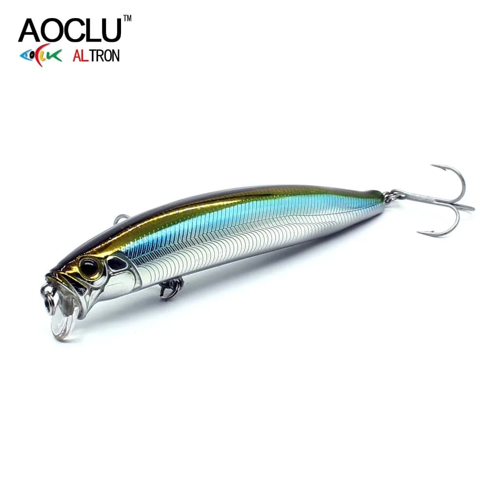 AOCLU Seabass Killer Galleggiante Wobbler 105mm 17.9g 0.1-0.5m Esca Dura Minnow Jerk Bionic Richiamo di Pesca Trasferimento di Peso Lancio Lungo