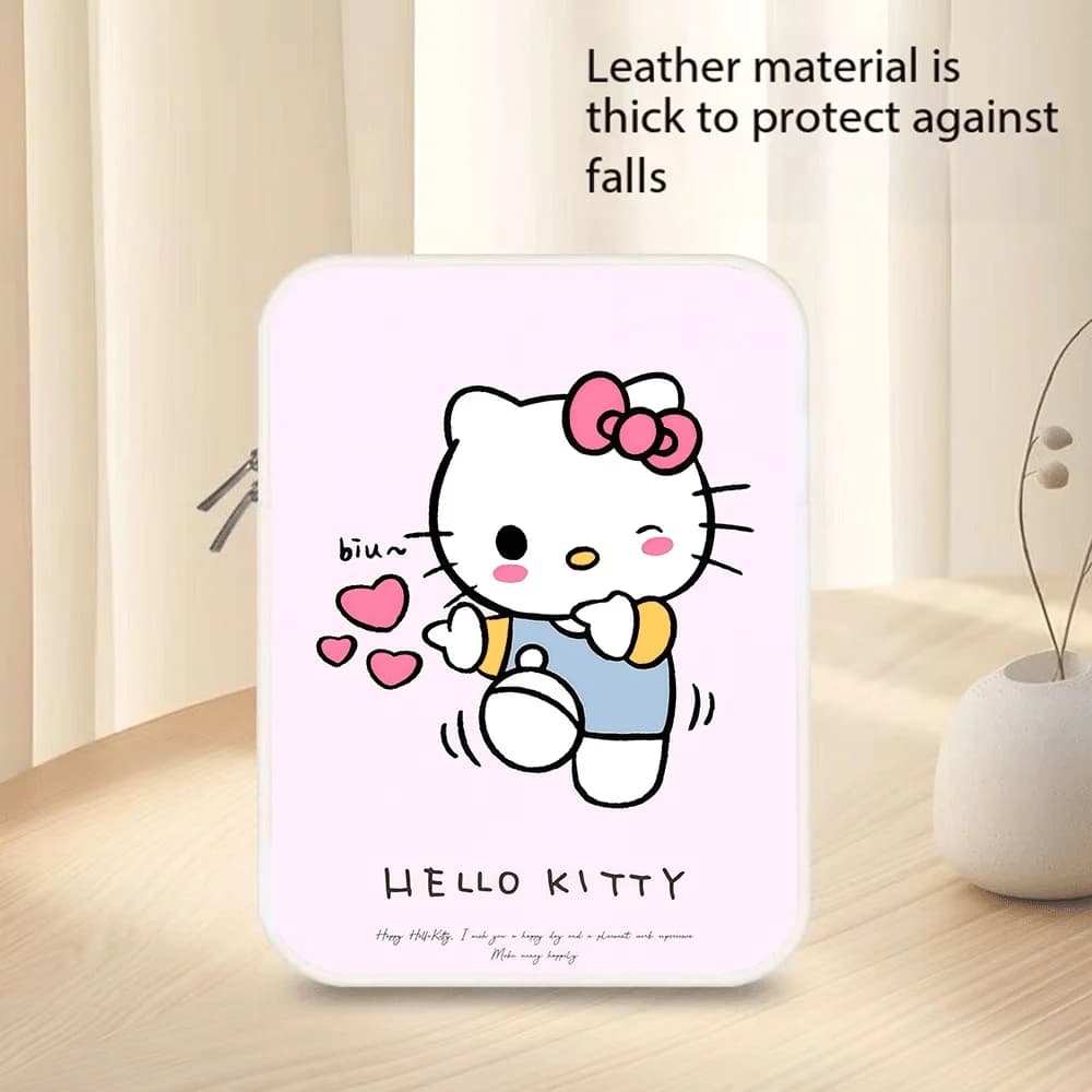 Custodia per Laptop in PU da 10, 11, 12, 13, 14, 15 Pollici con Design Carino di Cinnamon Hello Kitty Kurome, Borsa per Tablet, Custodia per Laptop per MacBook, Regalo di Natale