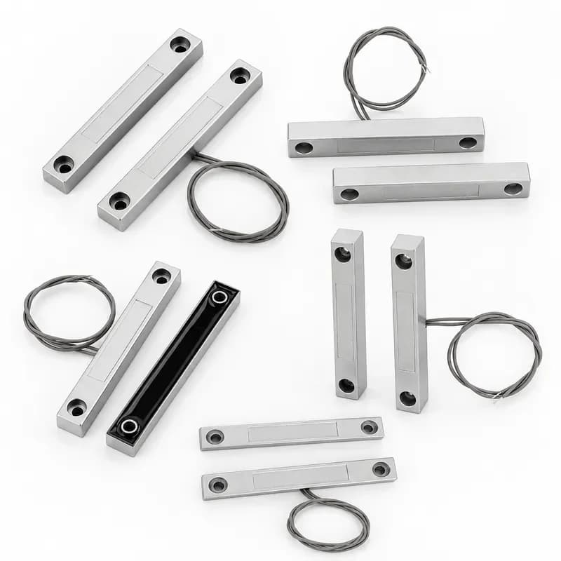 5Pairs Hotel Door Window Anti Theft Magnetic Alarm Iron Door Magnet Screw Fixed Installation Security Alert Always Open