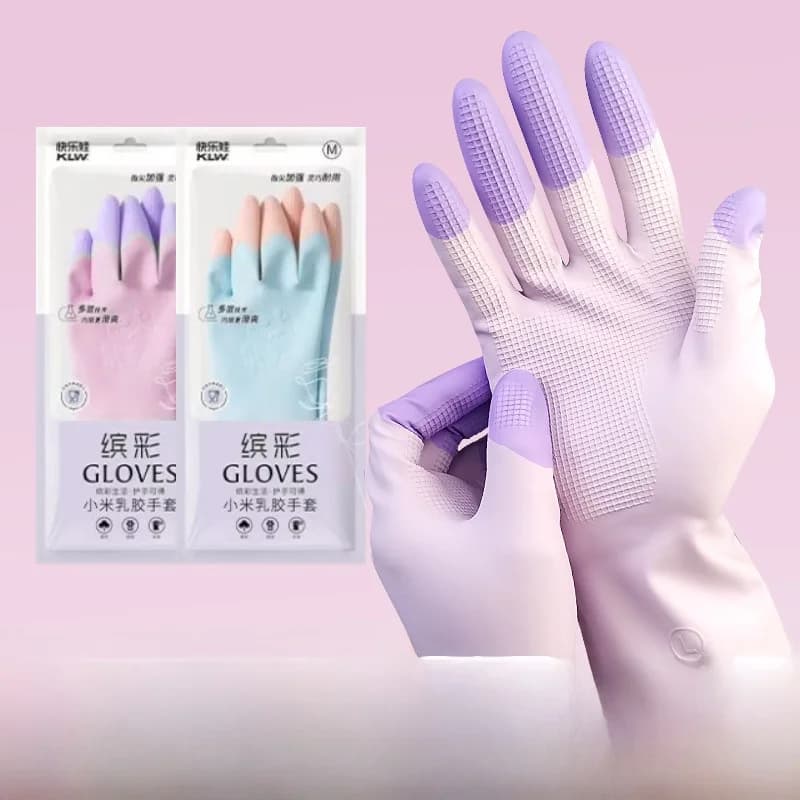 Guanti in Lattice Resistenti per Lavare i Piatti, per Donne, Utensili per la Pulizia della Cucina, Antiscivolo, Spessi, di Colore Verde, per Uso Alimentare