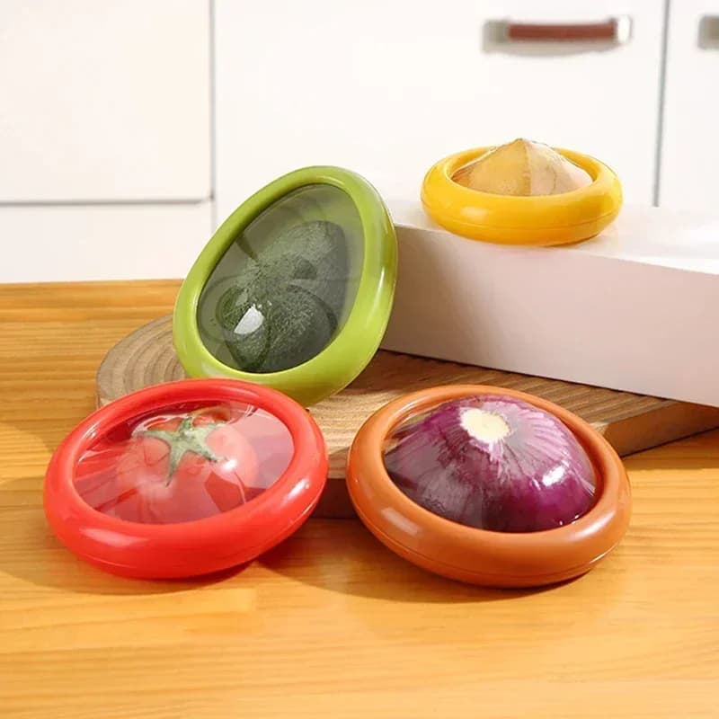 2024 Scatola per la conservazione della frutta Pellicola in silicone Scatola per alimenti Sigillata Mini frigorifero per la conservazione di verdure Avocado Scatola di immagazzinaggio di limoni