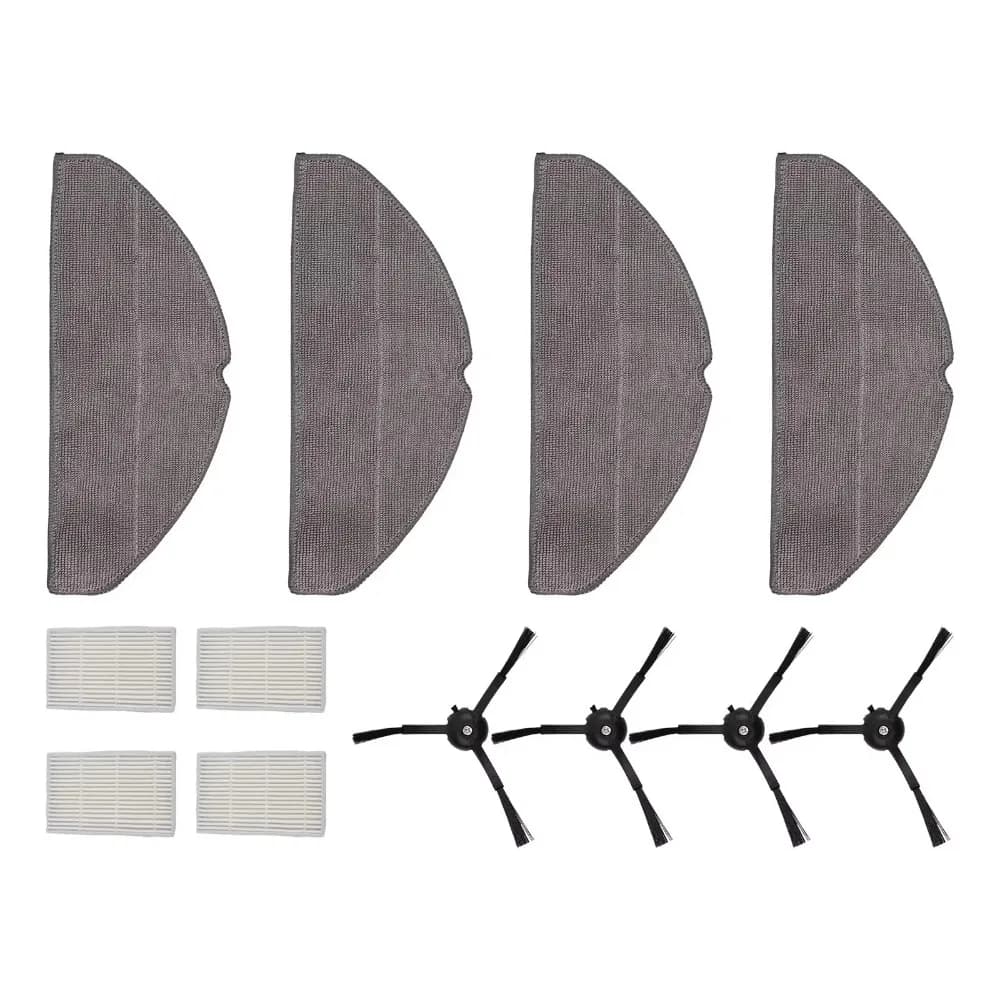 1 set di spazzole laterali, filtri e panni per la pulizia, compatibili con gli accessori per aspirapolvere Tapo RV30 / RV30 Plus / RV20 / RV20 Plus