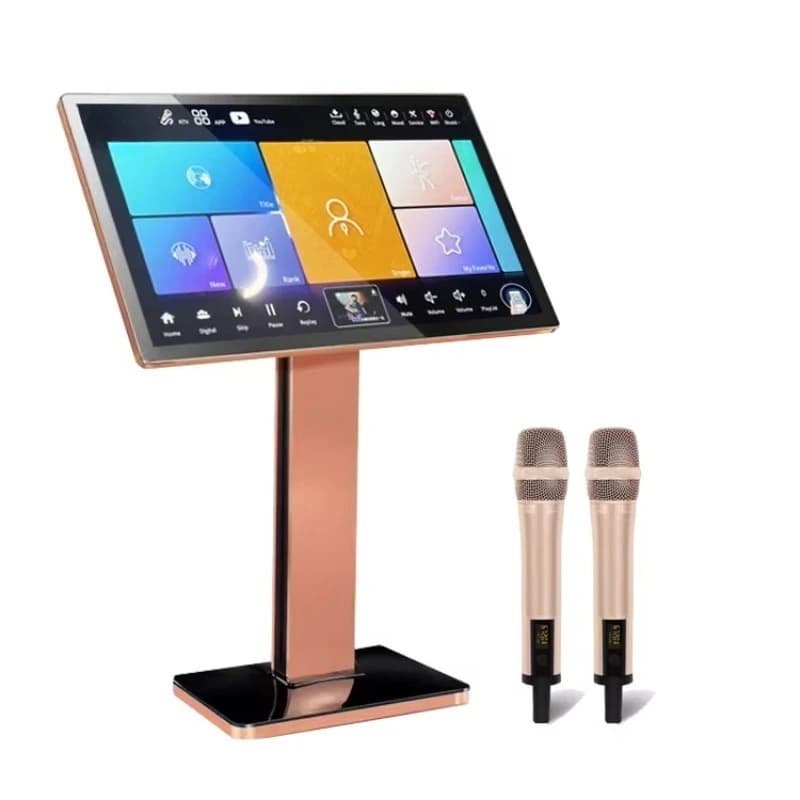 Macchina per karaoke da 21,5 pollici 4IN1 2t Macchina per feste in casa Set per karaoke Selezione di canzoni intelligente Lettore per karaoke