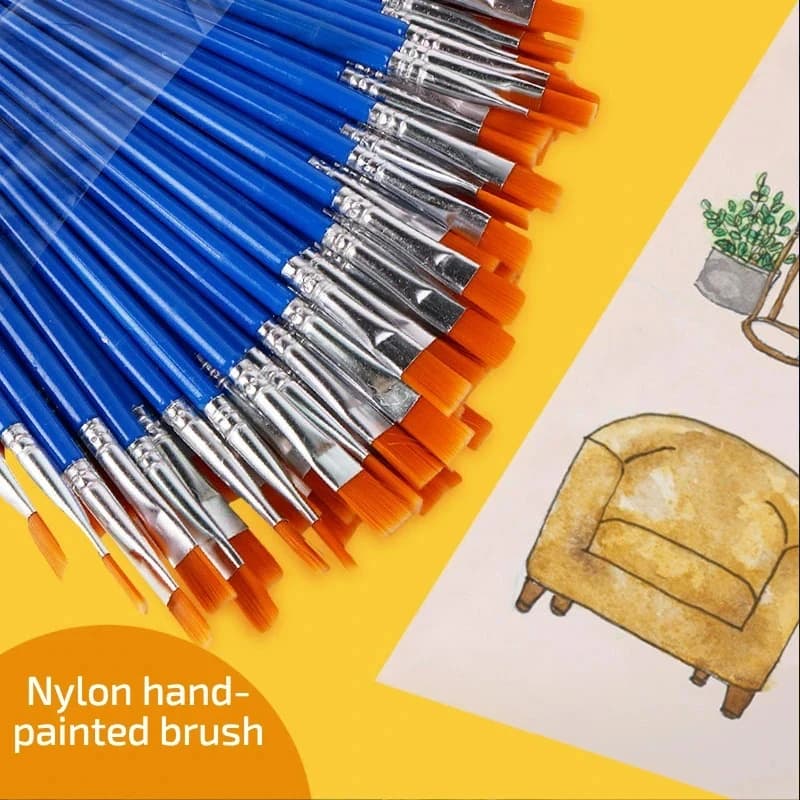 10-30Pcs Fine Oil Painting Brush Acrylic Painting Digital Painting Children'S Environmental Nylon Brush Row Pen Stationery