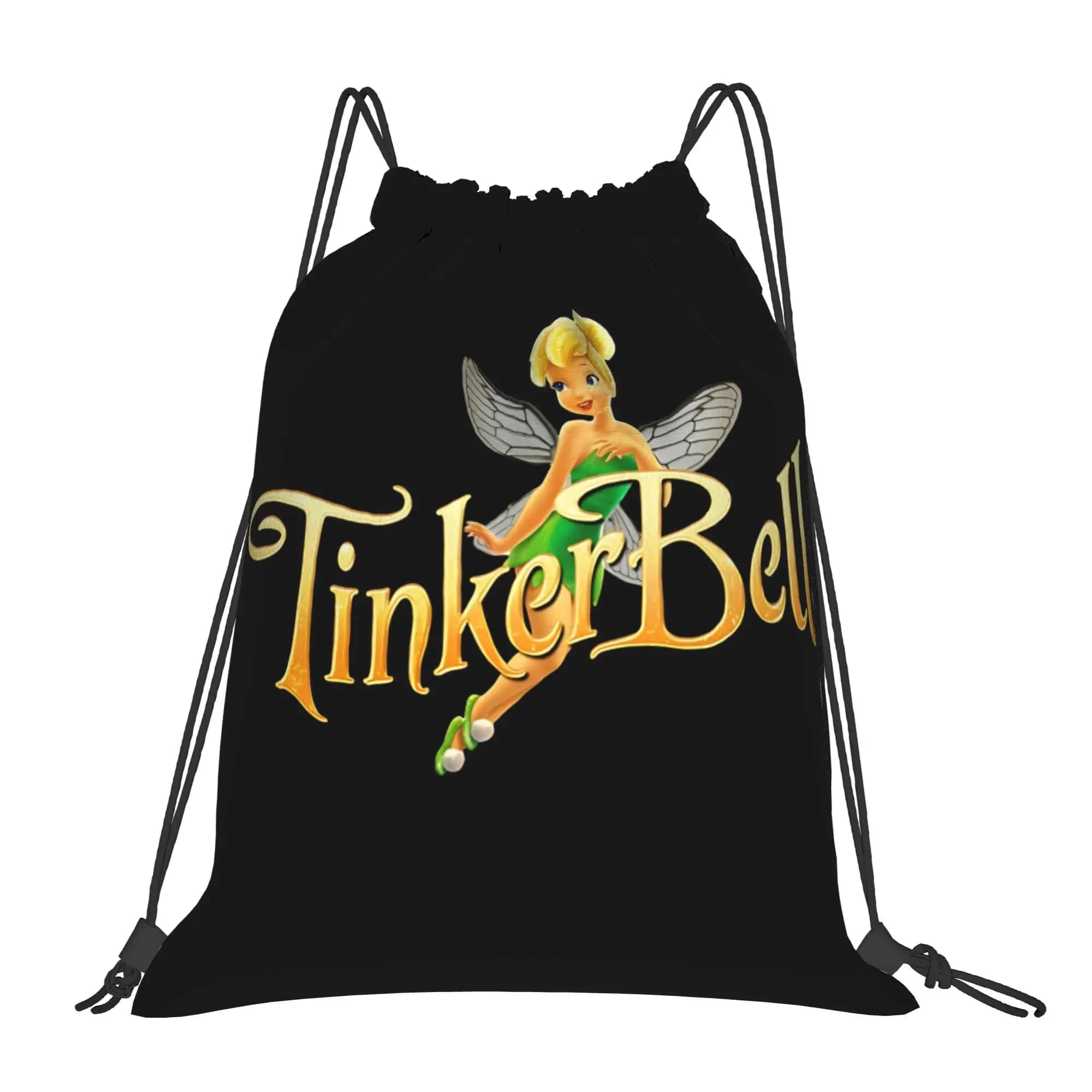 1 pz The Green Dress Icon Tinker Bell Kawaii Sacche con coulisse multifunzione portatili per scuola, scarpe e vestiti, per adolescenti