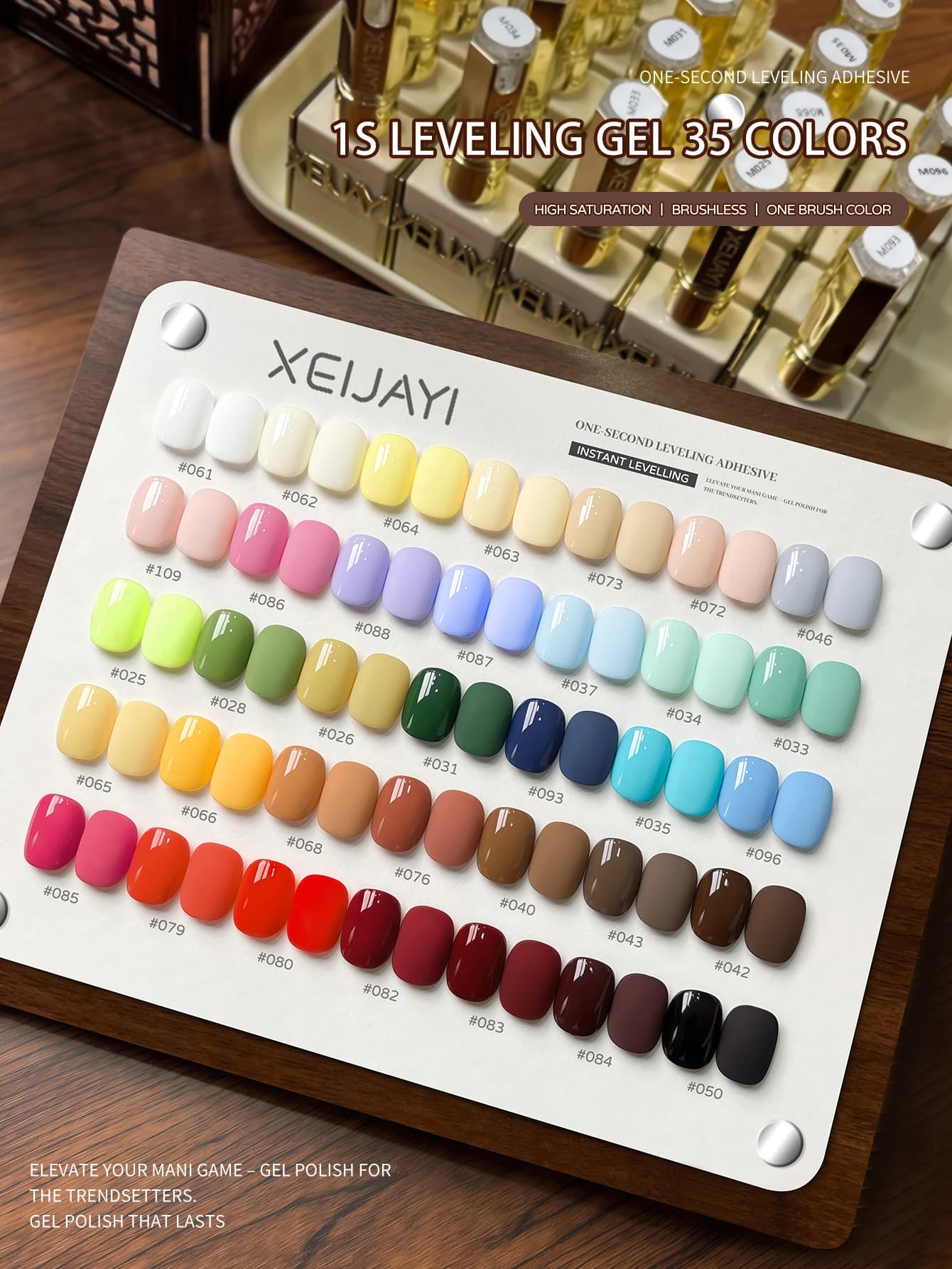 XEIJAYI 35 colori 15 ml Serie popolare Gel per unghie Gel puro per unghie Aggiungi semi-permanente Soak Off UV LED Costruzione