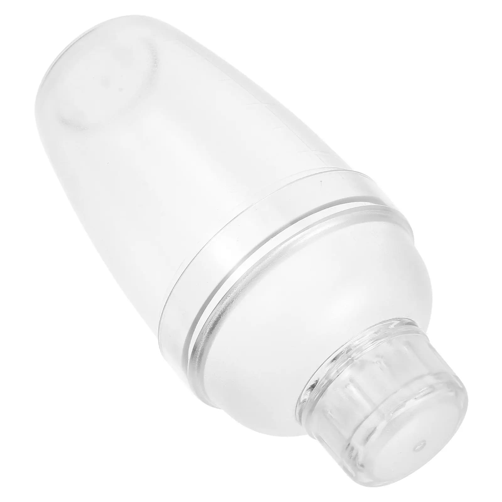 Shaker per Cocktail in Plastica Trasparente da 350 Ml con Scala Graduata, Coperchio con Filtro e Impugnatura Comoda per Bar Domestico, Feste, Frullati Proteici e Bevande Fredde