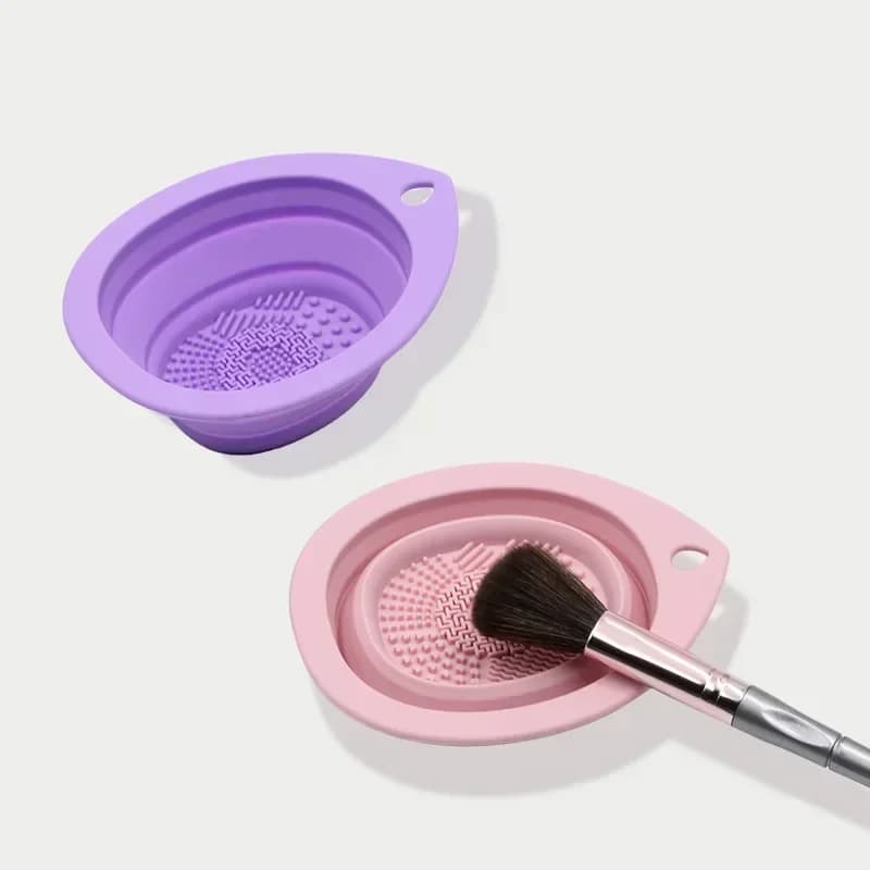 Silicone Folding Box for Brush Cleaning, Washing Container, Makeup Brush and Cypria Brush Beauty Tool