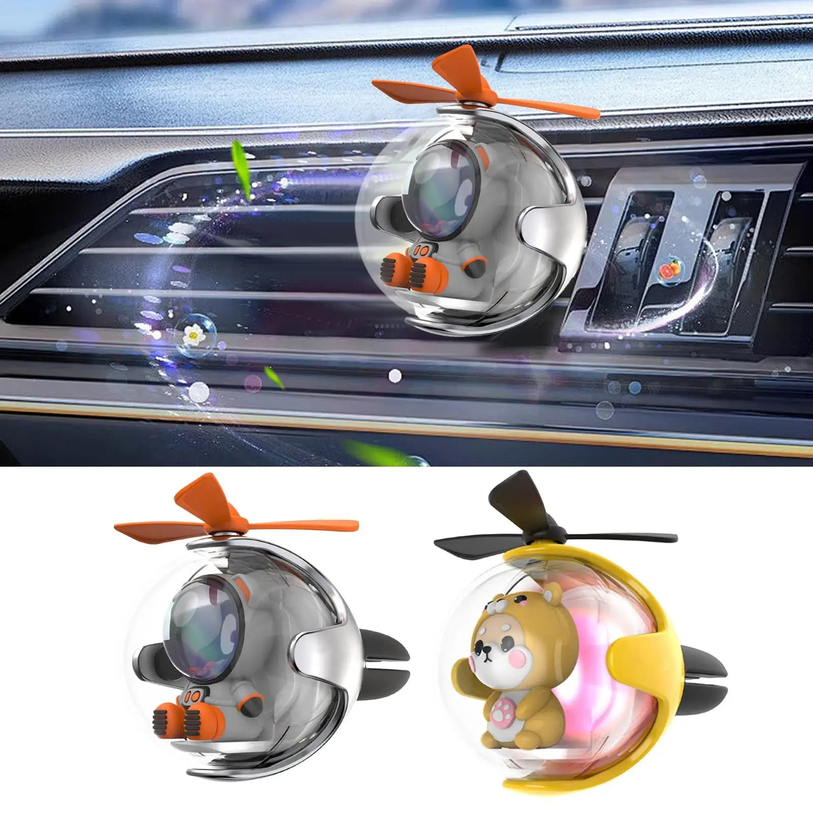 For Tesla Model Y Mode3 Car perfumes Deodorant for indoors Swivels Car grip Ornament for odours removal with light Automotive interiors