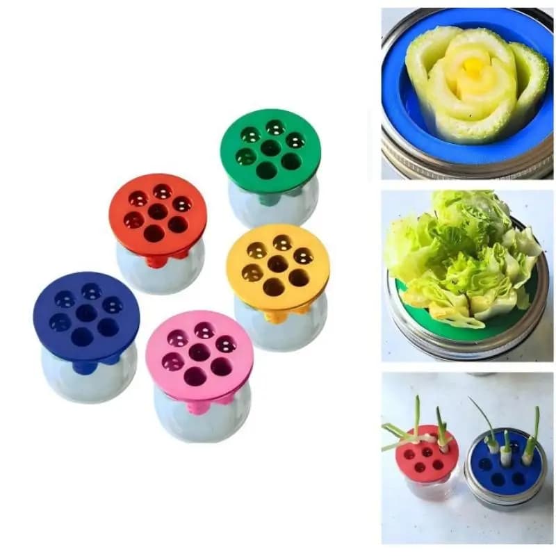 3D printed seven-cell nursery vase, single-piece tray for seed germination for the cultivation of domestic garden plants, ideal for flowers or vegetables