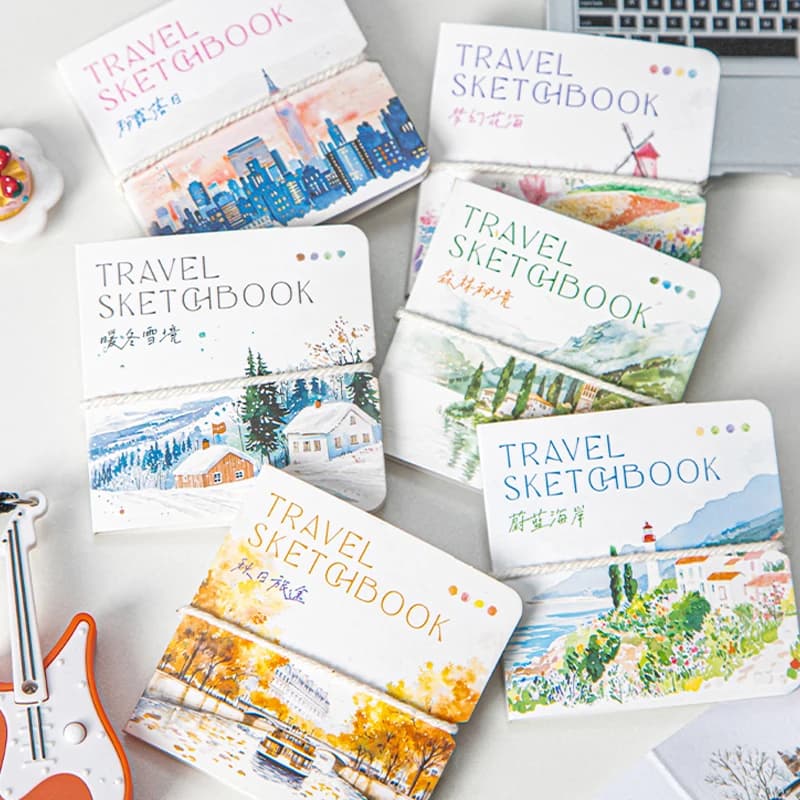 10 fogli/borsa Scrapbook da viaggio adesivi fustellati per notebook pianificatore custodia per telefono fai da te decorazione regalo di cancelleria per ufficio