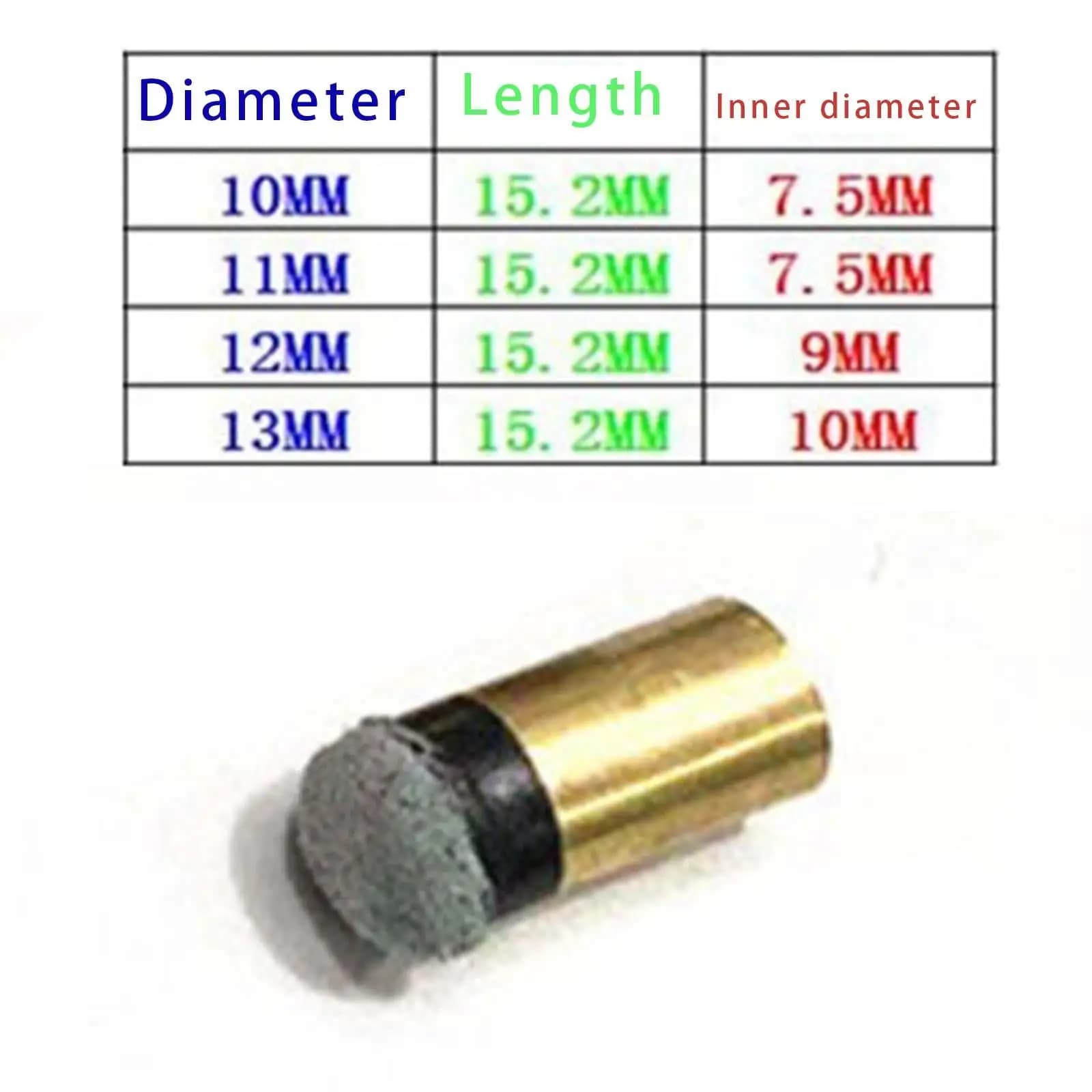 Puntali per Stecca da Snooker Avvitabili, Punta da 10MM in Rame, Accessori per Tavolo da Biliardo