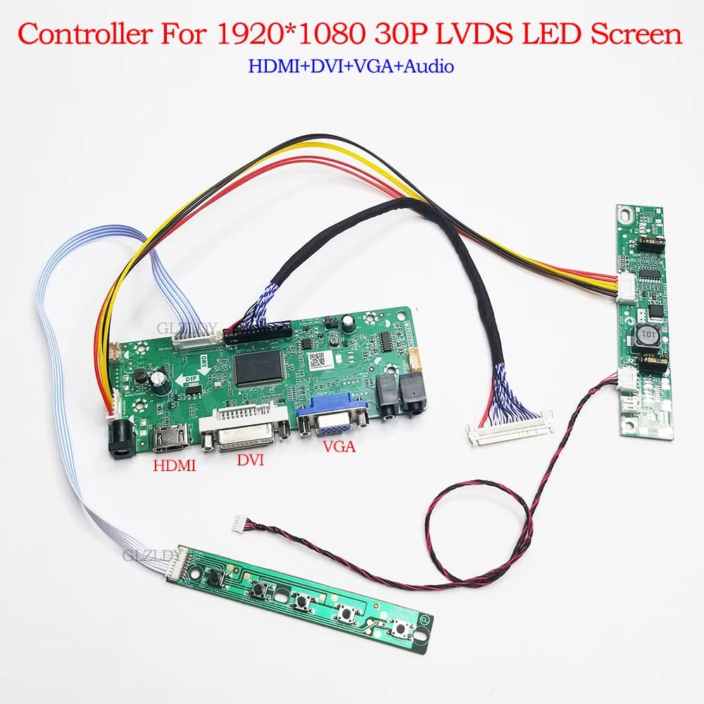 Per LM215WFA LM215WF4 LM215WF9 LM238WF1 30 Pin LVDS Kit FAI DA TE 1920*1080 HDMI + DVI + VGA LED Driver Scheda Controller LED Monitor LCD
