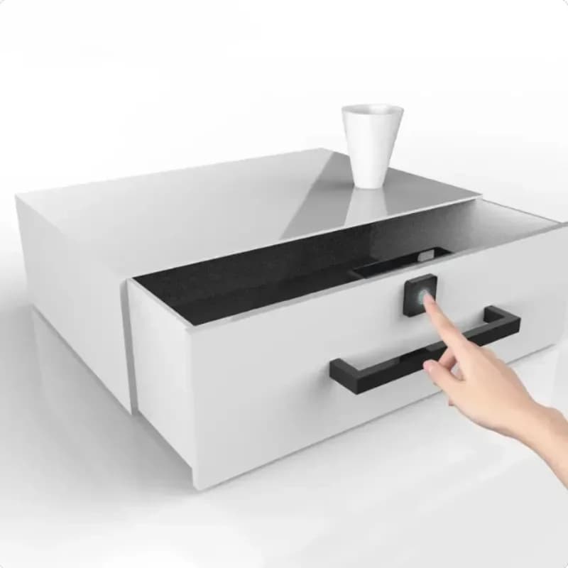 Serratura Intelligente per Cassetti e Armadietti, Lucchetto Elettronico con Impronta Digitale, Pratica Serratura Smart per Mobili