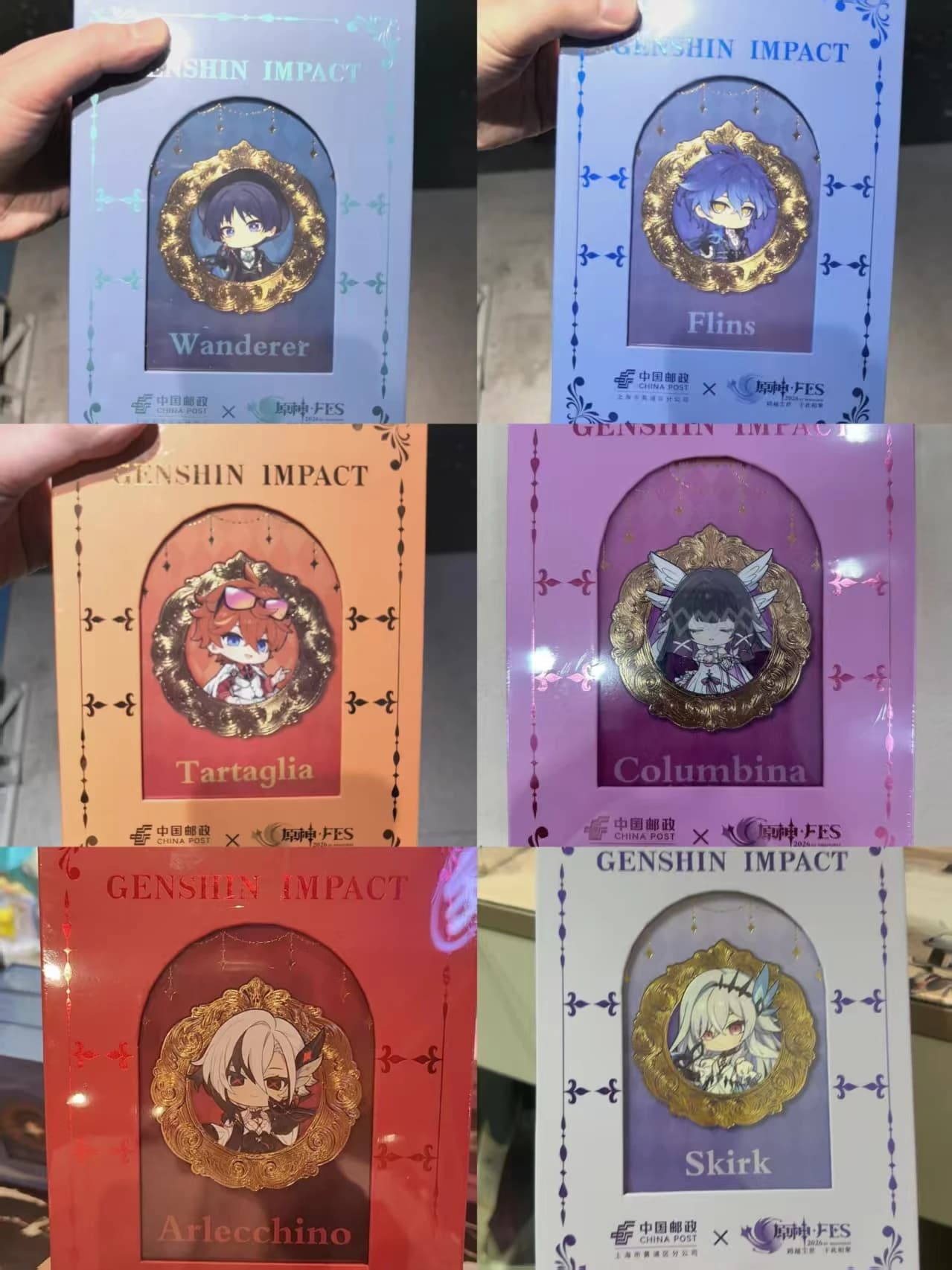 [Official Merch] in Stock Genshin Impact Wanderer Tartaglia Skirk Arlecchino Flins FES 2026 Gathering Wax Seal Stamp Gift Set