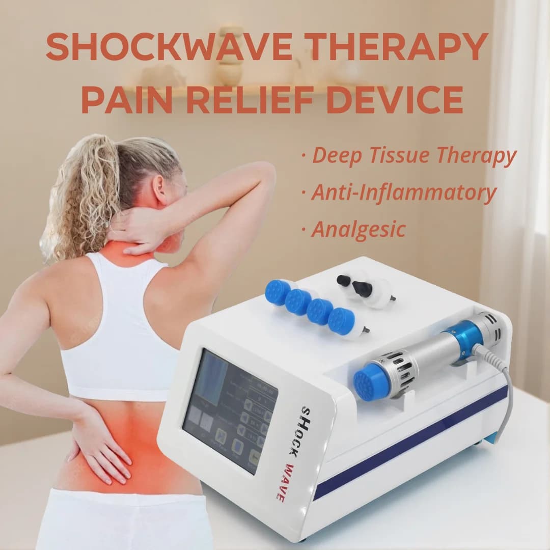 Deep Massage Gun, Physics Therapy with Thermal Waves External Pneumatics for Rehabilitation of Muscular Pain and Relax of the Fascia