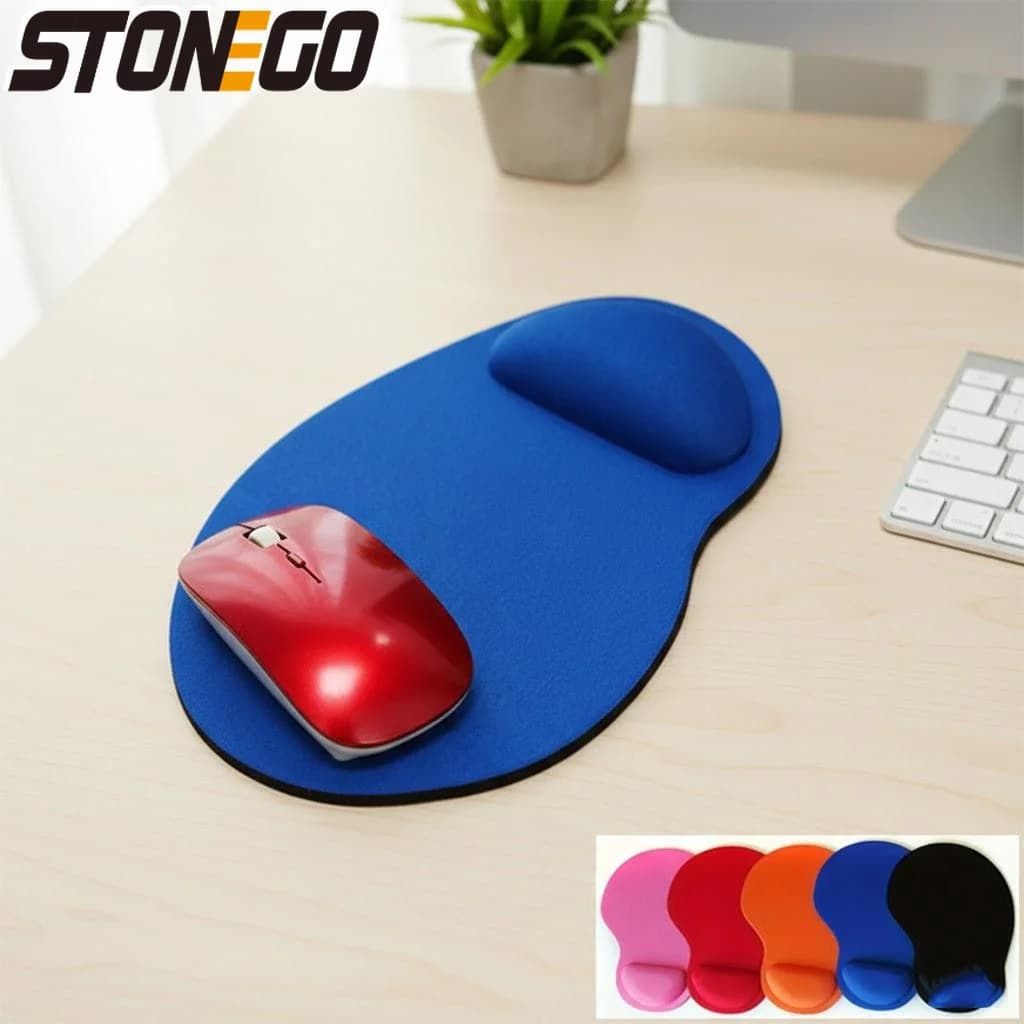 Tappetino per mouse ergonomico in memory foam con poggiapolsi per ufficio e gaming, comodo cuscino antiscivolo, tappetino da scrivania, accessori per computer