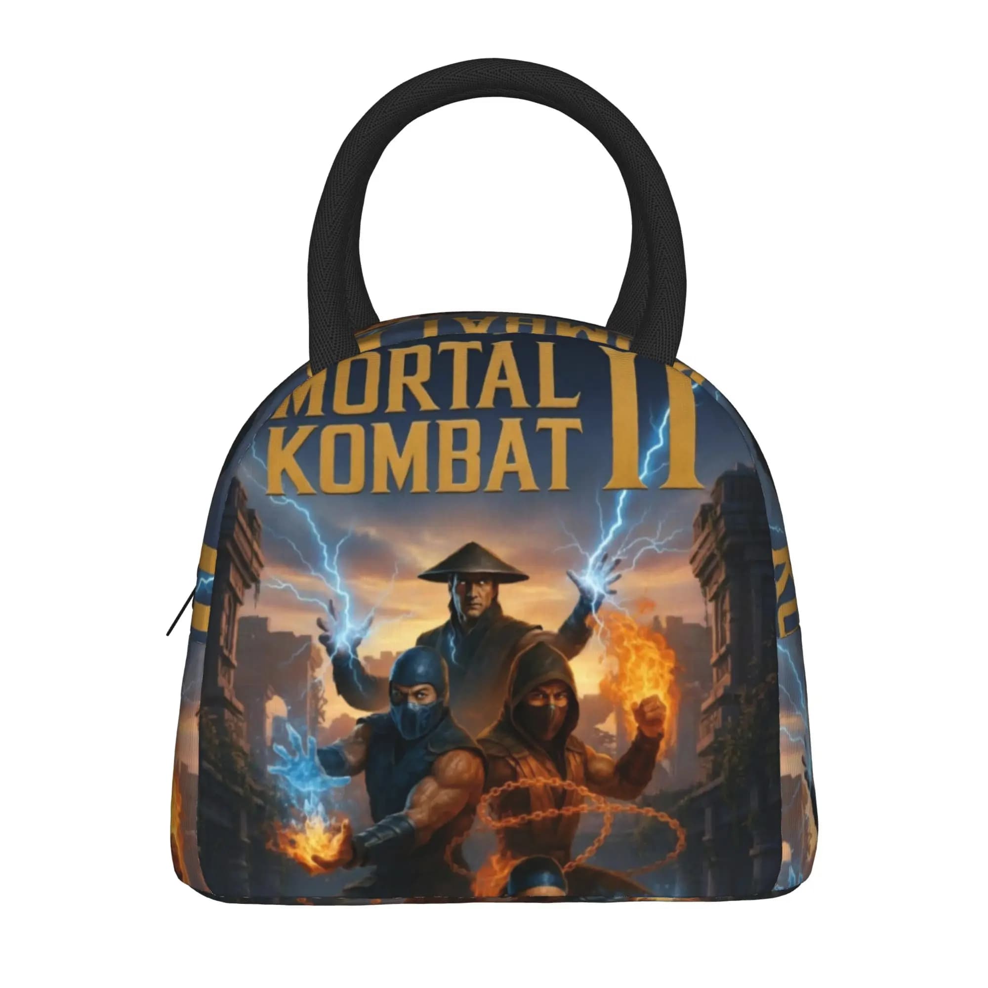 Borsa termica per il pranzo Mortal Kombat II Movie 2026 per uomo e donna, borse per alimenti, contenitori termici portatili per il pranzo, per viaggiare