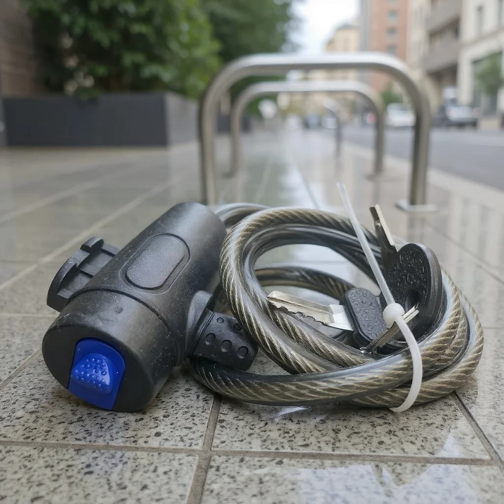 Lucchetto a catena per moto resistente, lucchetto per bici antifurto in metallo con 2 chiavi per una massima sicurezza