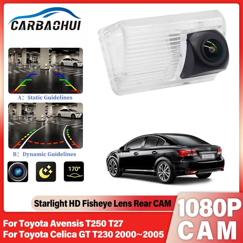 Telecamera di retromarcia per retromarcia per auto per Toyota Avensis T250 T27 per Toyota Celica GT T230 2000 ~ 2005 per la visione notturna HD di parcheggio