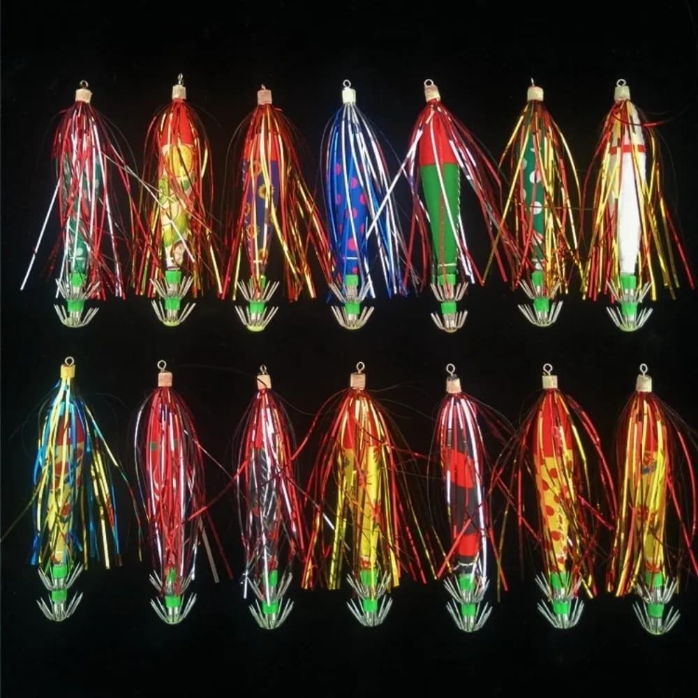 5pcs Pack Glow Squid Jig Hook 5.9g Weight Glow In The Dark Squid Umbrella Hook Multi Species 10cm Length Saltwater Fishing Lure