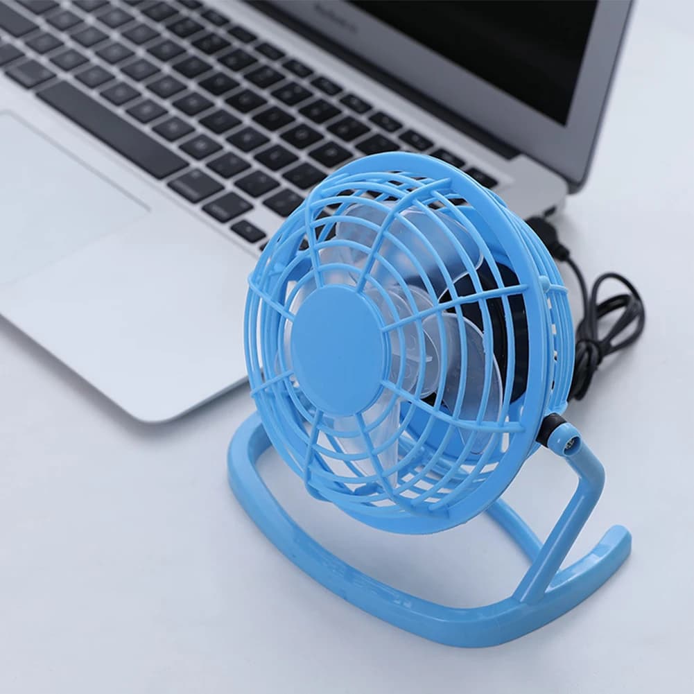 Portable Fans USB Fan 15*9*14.5cm ABS+Electronic Components Student Dormitory With Stand Blue/Black For Student