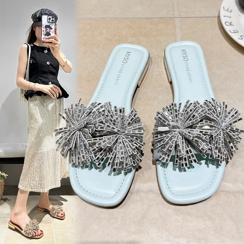Women's Stylish Minimalist Single-strap Sliding Sandals Solid Color Summer 2026 Casual Outdoor Opentoe Flats Slippers