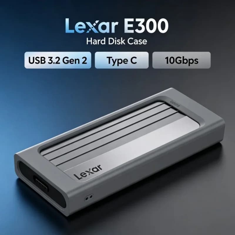Lexar E300 2230/2242/2260/2280 SSD M.2 SSD Enclosure USB 3.2 Gen 2 Type C NVMe Mobile External Hard Disk Case