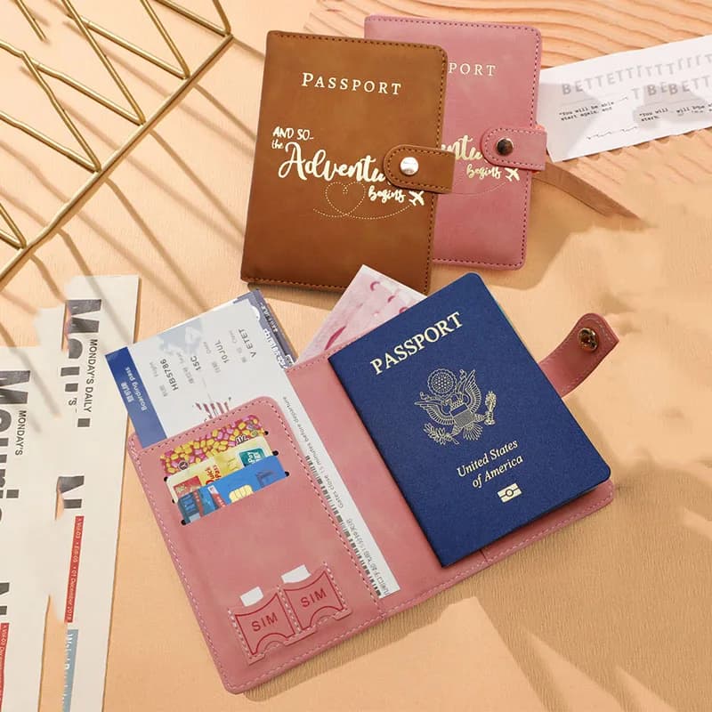 Porta passaporto da viaggio Custodia a portafoglio personalizzata con copertina per passaporto per accessori da viaggio Porta passaporto per donna/uomo
