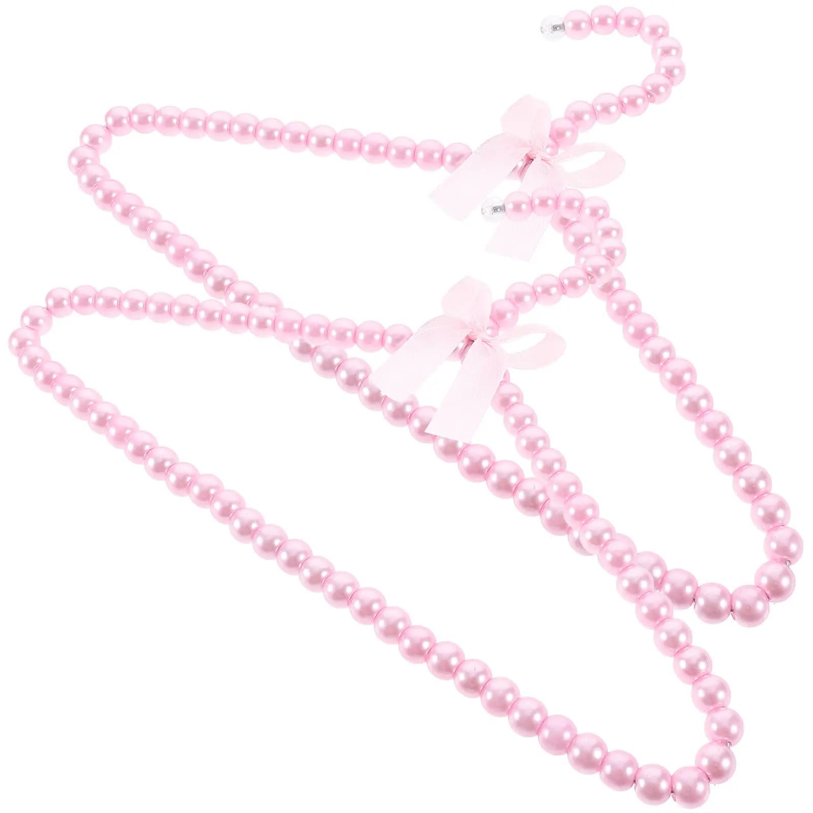 2 Pezzi Mini Appendiabiti con Perle, Organizzatori Salvaspazio per Vestiti, Piccoli Appendiabiti in Plastica per Cameretta e Armadio