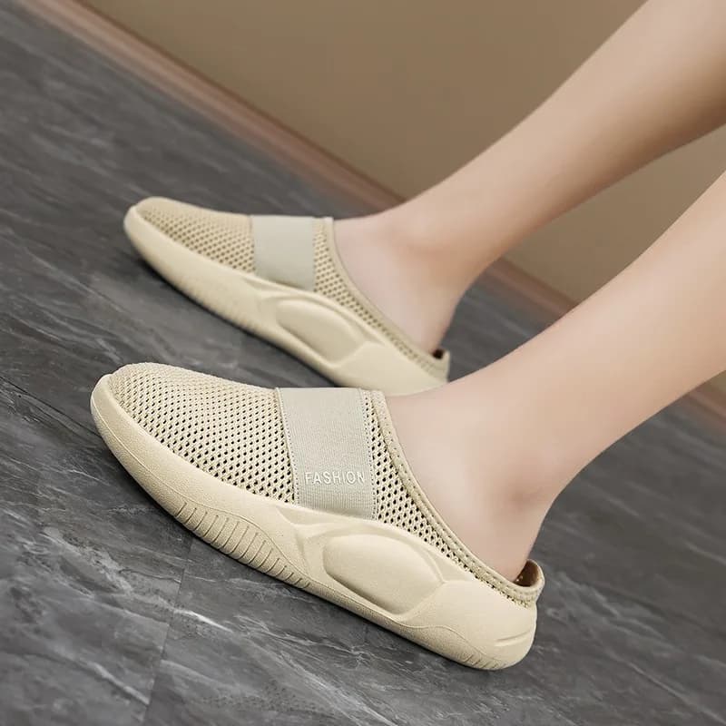 Nuove Scarpe da Donna in Rete Leggere, Ciabatte con Zeppa, Sandali con Cuscino d'Aria, Sneakers Casual con Suola Spessa