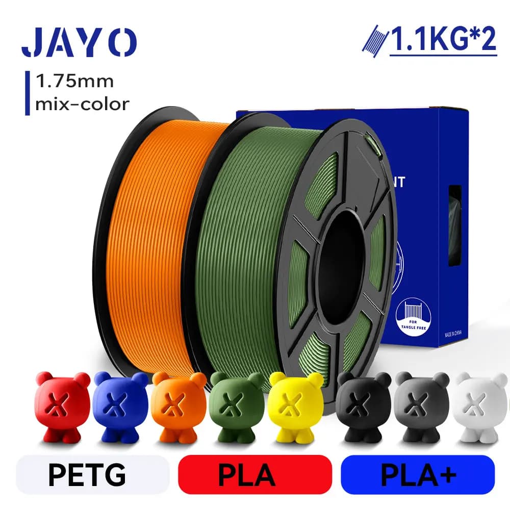 JAYO 3D PETG / PLA / PLA PLUS 1.75 mm 2,2 KG 100% non-toxic 3D printing materials for 3D printer