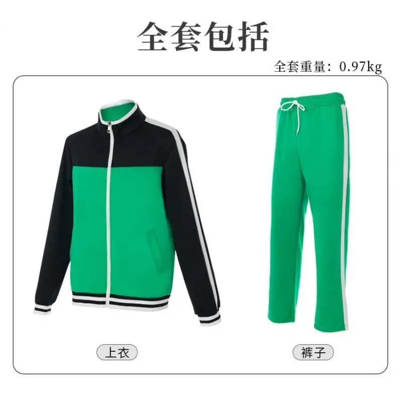 KonoSuba costume character Kazuma Satou plays green jacket pants sports suit