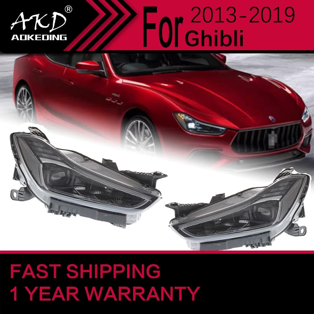 Luci per auto per Maserati Ghibli Faro a LED 2013-2019 Ghibli Lampada frontale Drl Lente per proiettore Accessori automobilistici