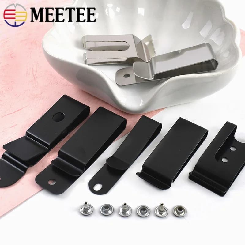 5/10 Pezzi Clip in Metallo per Cintura, Gancio per Portafoglio, Fibbia per Jeans, Passante per Tasca, Clip per Fondina Pantaloni, Accessori Fai da Te