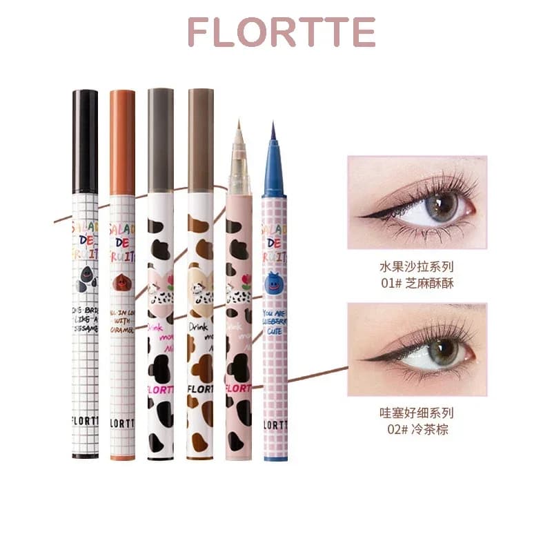 FLORTTE Wow So Light Eyeliner Penna Suborbitale Ipertrofica Orbicularis Penna Impermeabile di Lunga Durata Donne Bellezza Trucco Cosmetico