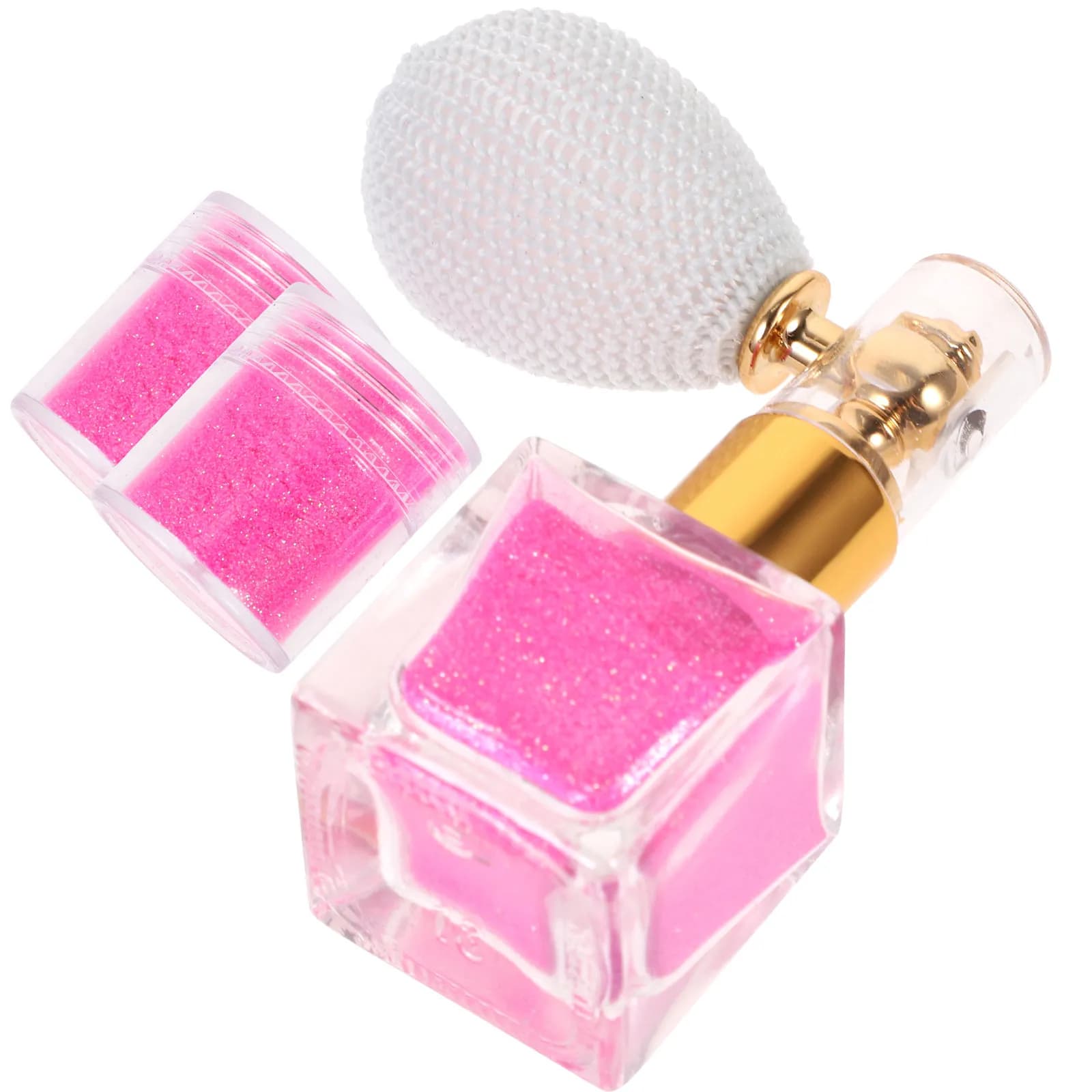 Set Spray Glitter Rosa per Corpo, Viso, Capelli e Unghie, Effetto Luminoso per Ogni Occasione