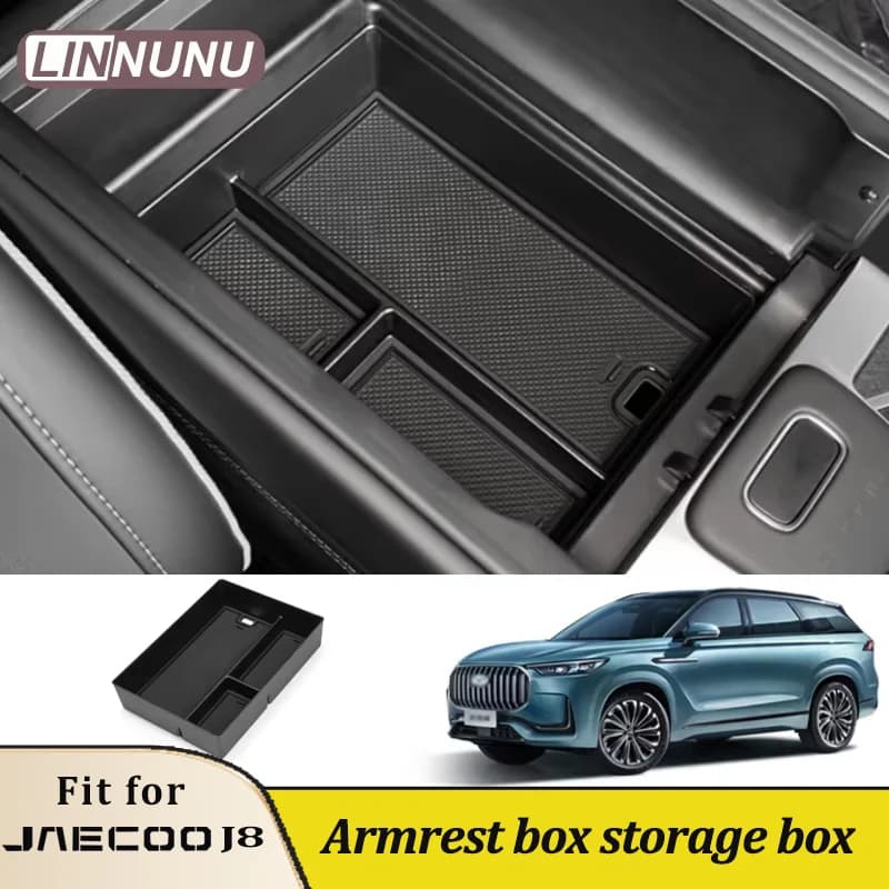 For Jaecoo 8 J8 2024 2025 2026 Abs Car Styling Center Console Organizer Storage Interior Armrest Storage Box Cover Accessories