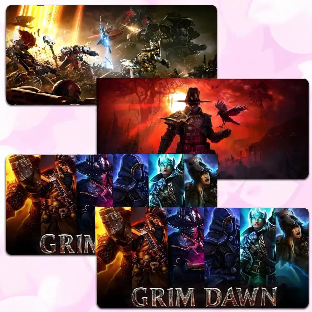 game darkfantasy G-Grim Dawn Mouse Pad Thick Lock Edge Gaming Desk Mat Large Size PC Mouse Pad Home decor