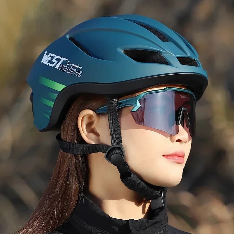 WEST BIKING Casco aerodinamico da ciclismo MTB Enduro Bici da strada Casco leggero integrato Uomo Donna Cappucci di sicurezza aerodinamica multicolore