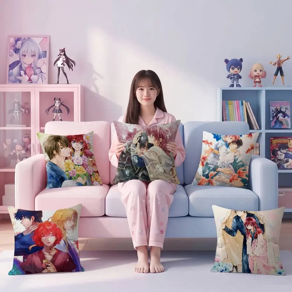 Cushion Cover Car Throw Pillow Case For Sofa Car Christmas Gift 40x40cm 45x45cm POP Anime Y-Yona Of The Dawn