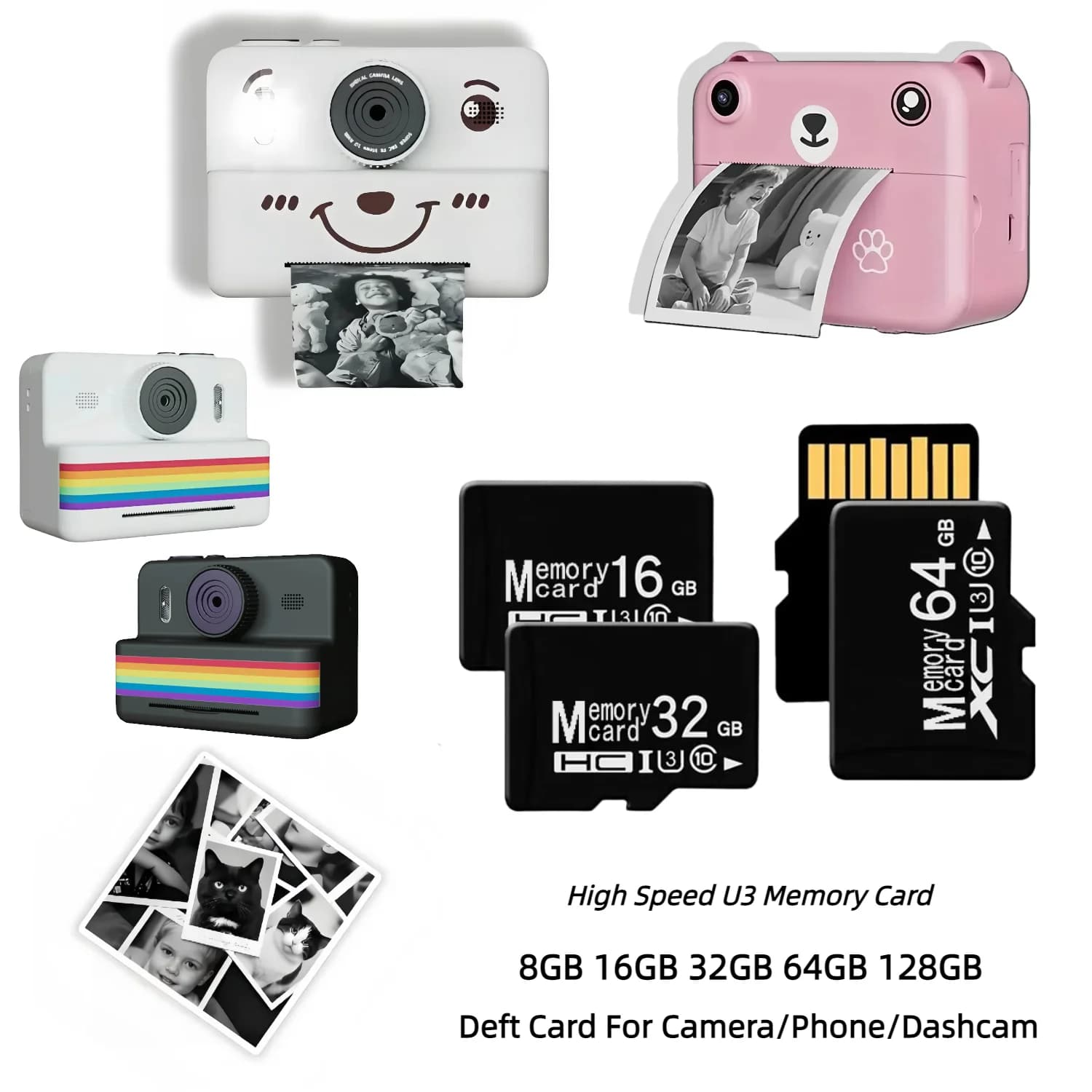High speed camera 128GB 8GB 16GB 32GB 64GB U3 TF Card SD TF Flash Card Deft Class 10 memory cards for camera Phone Dashcam