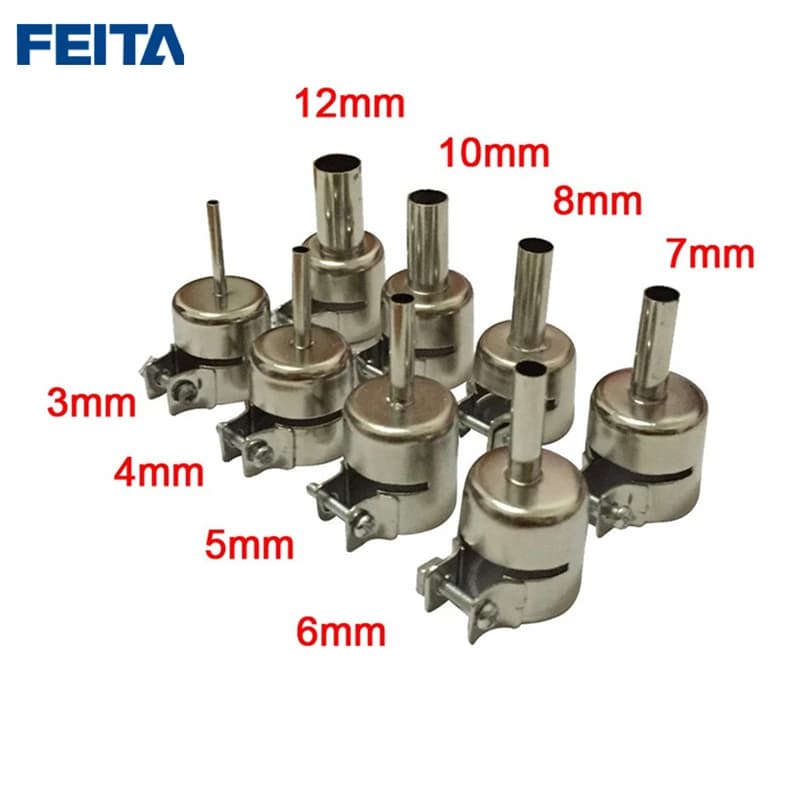 Set di ugelli per ad aria calda per stazione dissaldante, ugelli per pistola termica SMD, kit di accessori per saldatura per stazioni 850 858 8586