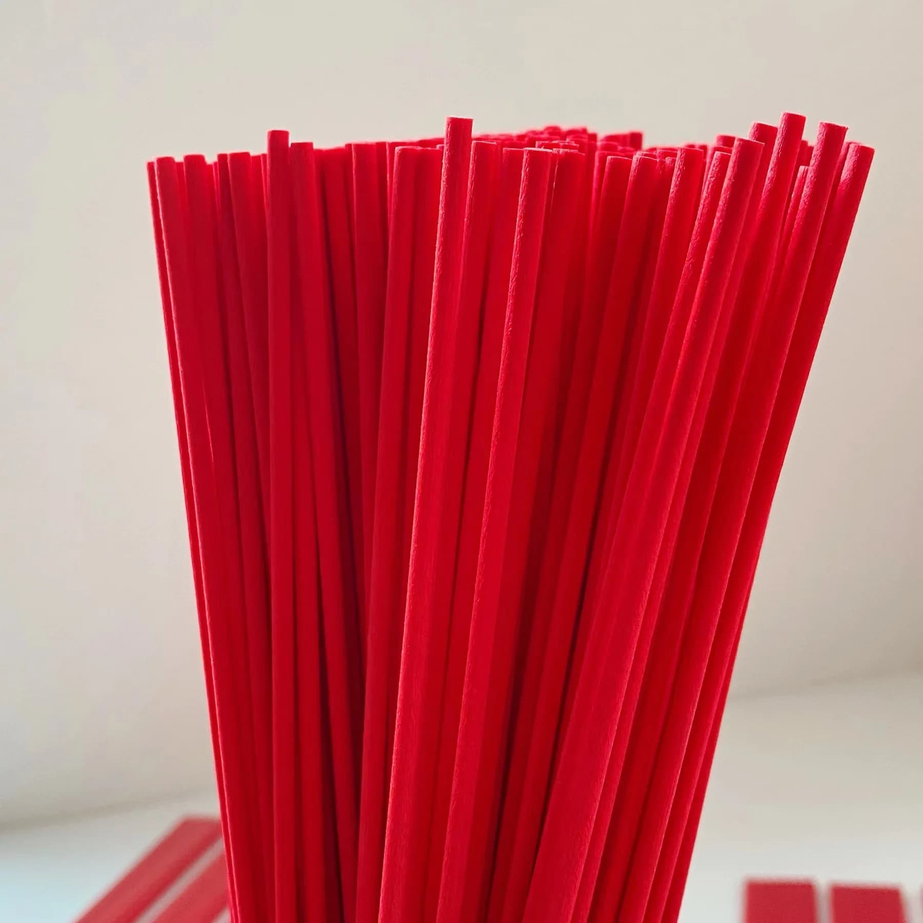 Bastoncini di Ricambio per Diffusore di Aromi, 20CMx3MM, Rossi, in Fibra Sintetica, Accessori per Diffusori
